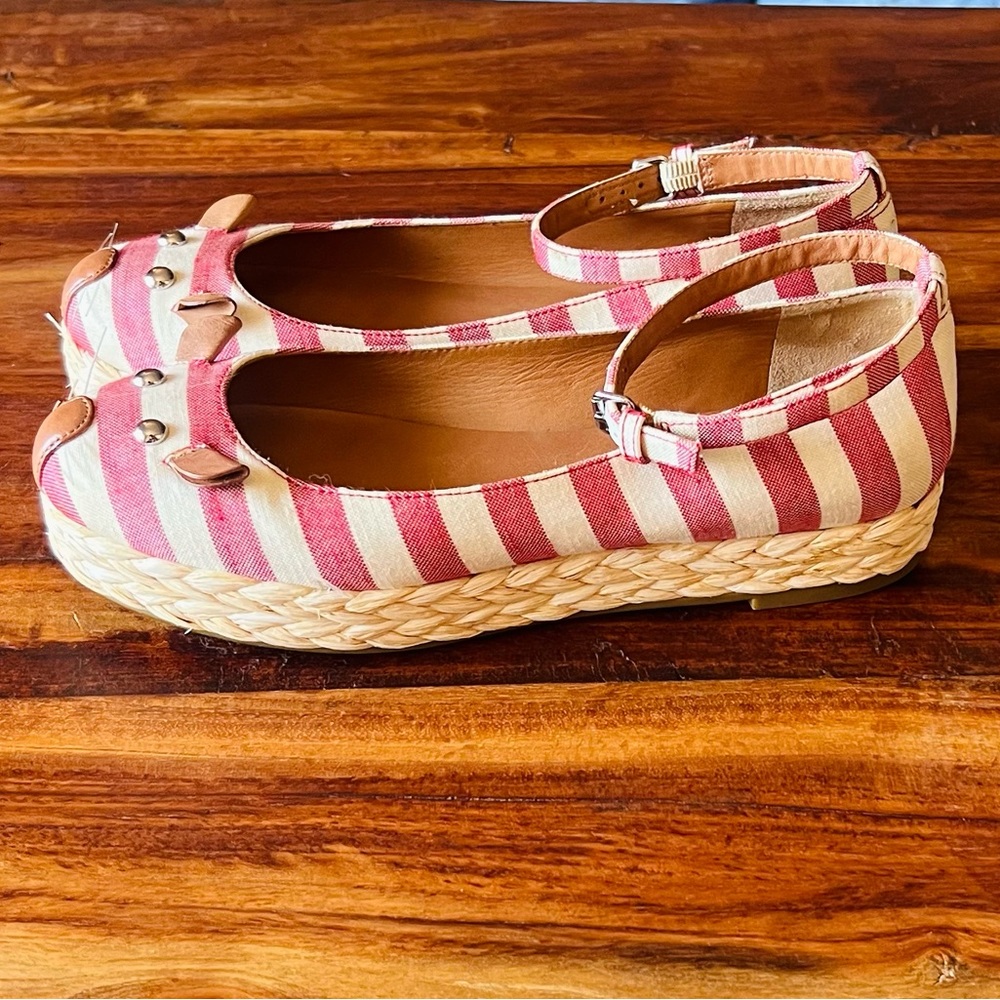 Marc Jacobs Red Striped Mouse Espadrille Flats 37 - Picture 4 of 10